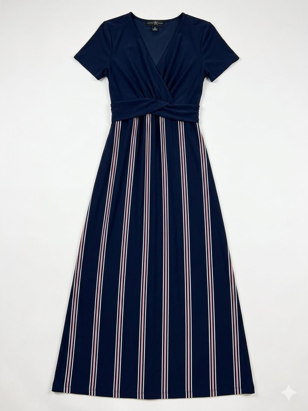 INC International Concepts Striped Wrap Maxi Dress Small NWOT